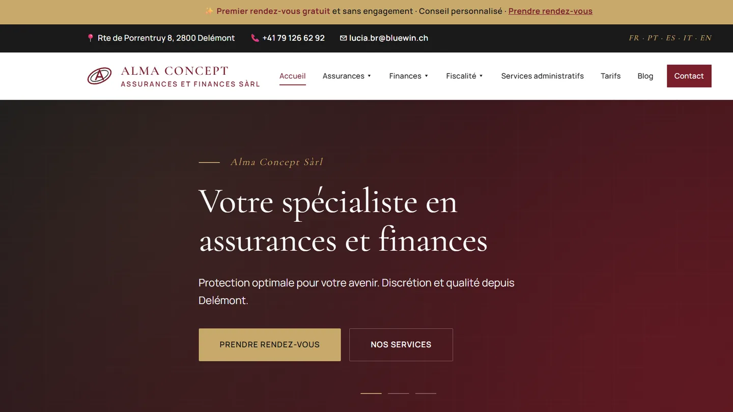 Aperçu du site almaconcept.ch