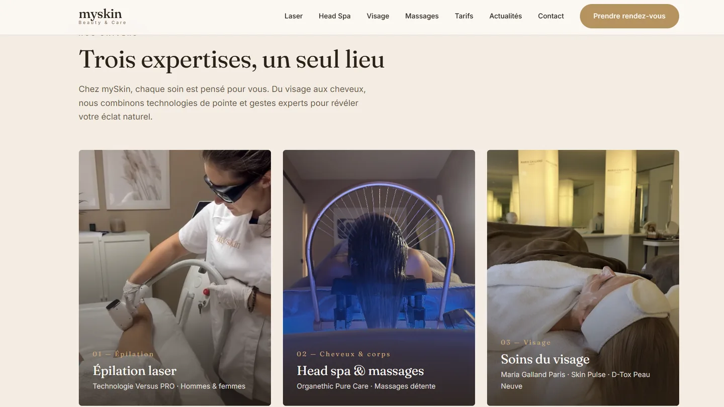 Aperçu du site my-skin.ch